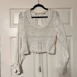 Free People Megan Crochet Top